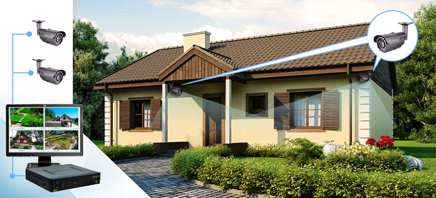 Монтаж видеонаблюдения на даче под ключ